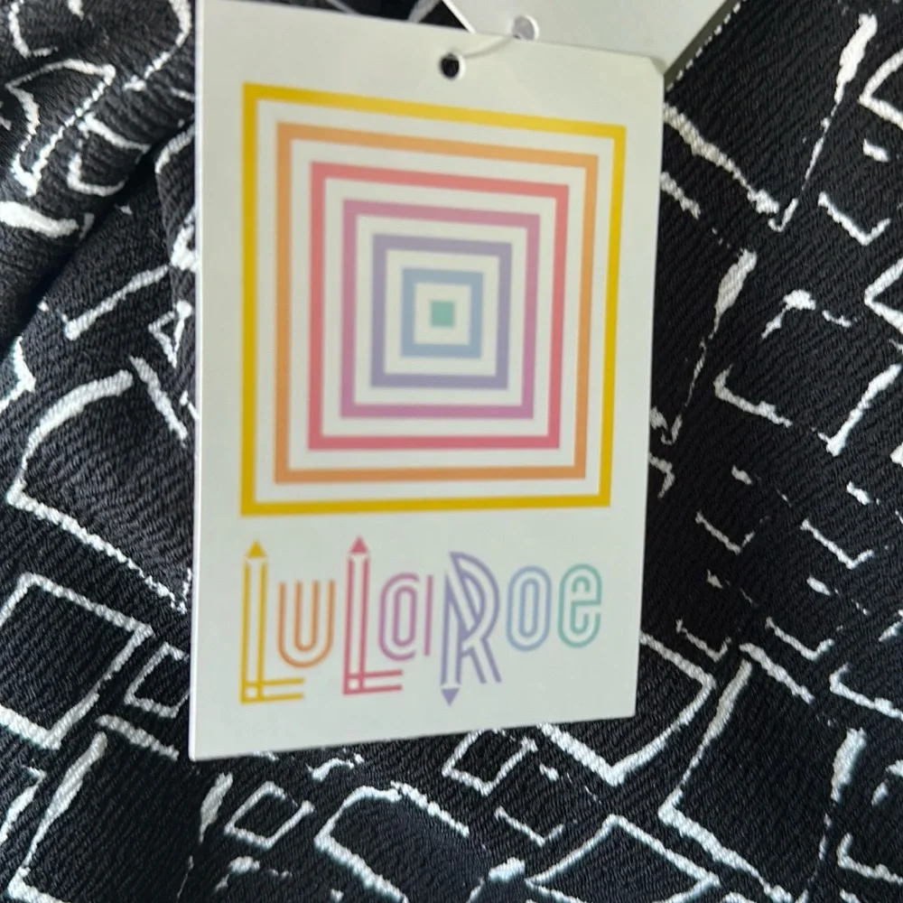 LuLaRoe Cassie Black‎ White Pencil Skirt Knee Geometric Diamond Womens XL NWT